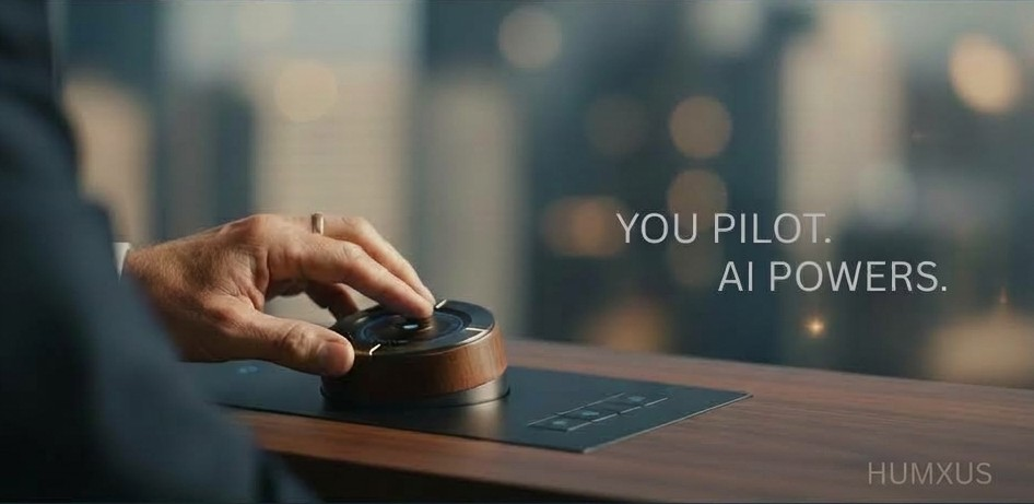 YOU PILOT. AI POWERS. — HUMXUS executive command interface